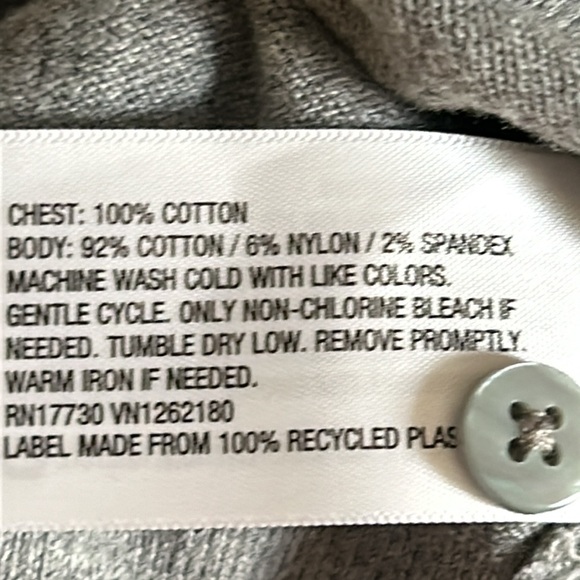 Merona Women's Soft and Cozy Gray Button Down Cardigan with Chevron Trimmed - Picture 7 of 9